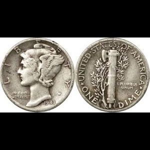 1943 lady Liberty dime